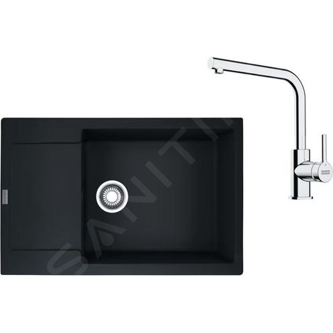 Franke Colonnes - Set de cuisine G261MČ, évier en fragranit MRG 611-78 BB + robinet FS 3230.031, noir mat / chrome 114.0700.726 (1/4)
