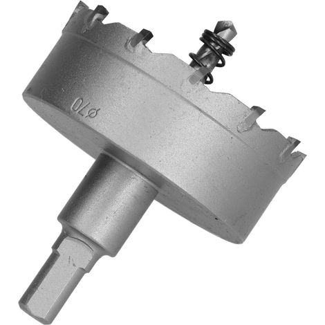 70-mm-Hartmetall-Lochsäge, robuste Profi-Kernbohrmaschine für Metall und Edelstahl, Hochleistungs-Lochbohrer, Plattenöffner (1/5)