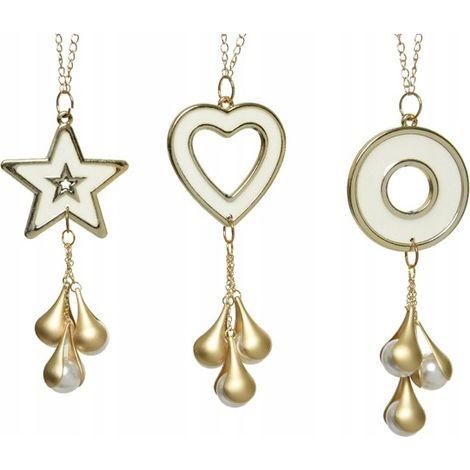 Pendentif sapin de Noël doré 20 cm