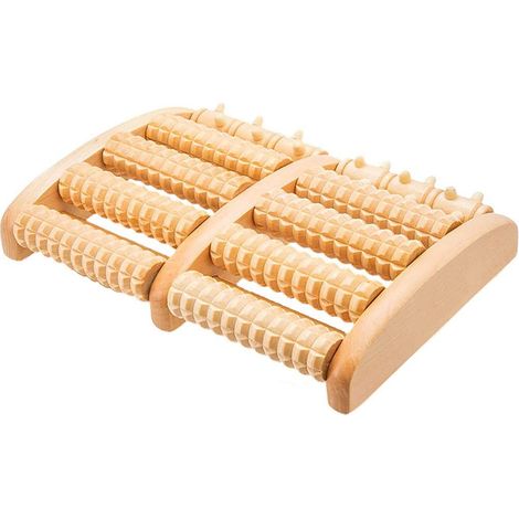 Rouleau De Massage Pour Les Pieds - Bois Naturel - Usage Maison Bureau - Soulage Fasciite Plantaire Et Épines Calcanéennes - 1 Pièce (1/5)