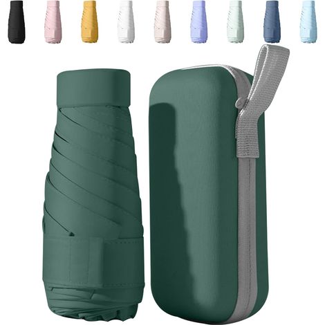 Mini parapluie pliant anti-UV, compact et portable pour homme et femme, idéal voyage. (1/5)