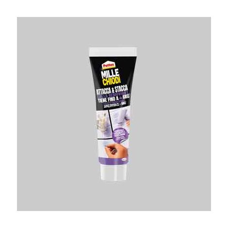 ADESIVO DI MONTAGGIO 'MILLECHIODI ATTACCA & STACCA' 44 gr - Col. Trasparente - PATTEX