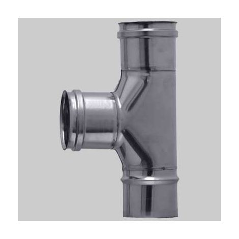 RACCORDO A TEE INOX F-F-M MONOPARETE - Ø 80
