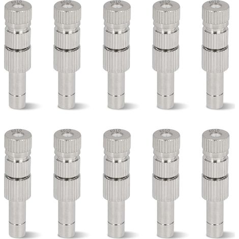 Lot de 10 Buses Brumisation Basse Pression 0,8 mm en Céramique, Laiton avec Filtre pour Connecteur 6 - 0,6 (1/5)