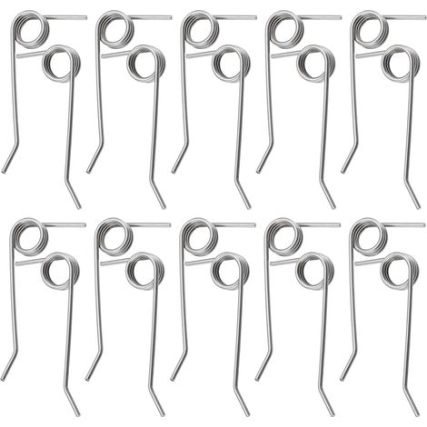 Lot de 10 paires de ressorts solides en acier inoxydable pour scarificateur électrique compatible avec VS 302 E VA 303 E, 10 ressorts droits, 10 ressorts gauche (1/5)