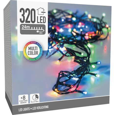 Lichterkette 320 LEDs Mehrfarbig Außen 27m (1/2)