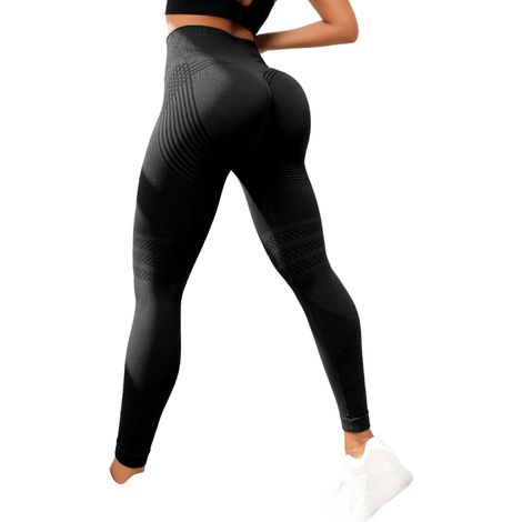 Legging de sport femme, pantalon yoga taille haute sans couture, extensible et respirant, séchage rapide, confortable pour fitness et running, tenue active ajustée (1/4)