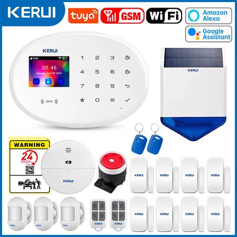 (Pack 9) Système d'alarme domestique, prend en charge l'alarme antivol WiFi GSM, sirène sans fil 433 MHz, compatible avec Tuya Smart Home. (1/5)