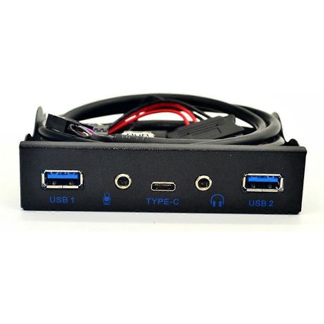 Hub USB 5 ports USB 3.1 avec adaptateur micro en façade pour ordinateur de bureau 3,5 pouces (1/5)