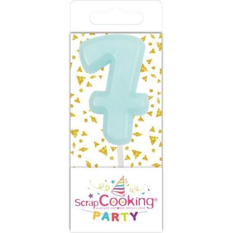 Bougie - Mini Bougie 7 - Blanc - Décoration de fête - Anniversaire - Pour enfants