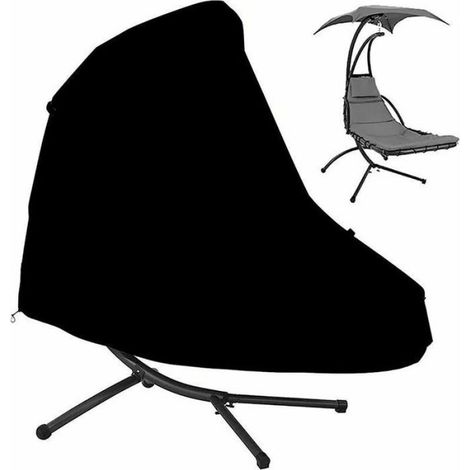 Housse Chaise Longue Suspendue - Tissu Oxford 420D - Imperméable - Pour Jardin Véranda Pelouse - 185 x 117 x 198 cm - 1 Pièce (1/5)