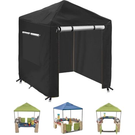 Gartenhausabdeckung für Kinder, Wasserdichte 210D Outdoor-Hülle, Winddichte Schutzabdeckung, 142x142x153cm, spitze Ecken (1/5)