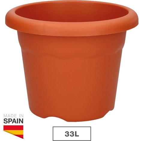 Maceta redonda Terra Ø520mm Marrón (1/4)
