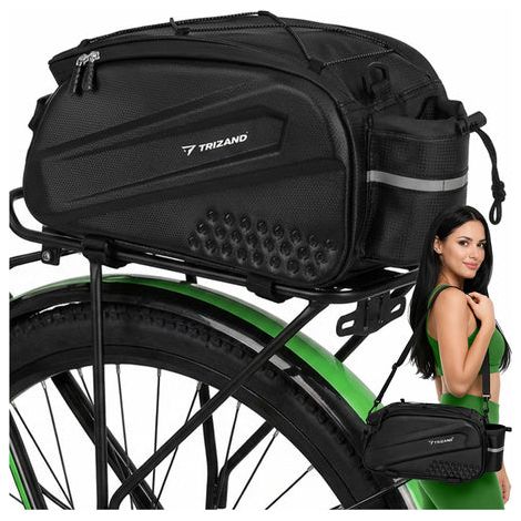 Waterproof Bike Pannier Rack Bag, 10L, Reflective