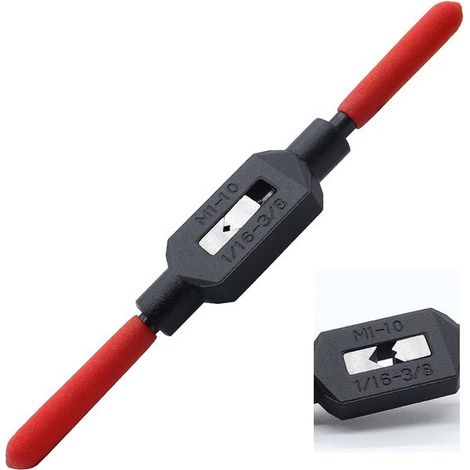 Verstellbarer Gewindebohrerhalter – Handgewindebohrerhalter – Gewindeschneiden – Metrisch M1–M10 – 1/16–3/8 Zoll – Rot (1/5)