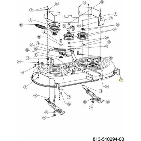 Plataforma de corte ORIGINAL MTD CUB CADET 683-05654A-S para cortacésped autopropulsado