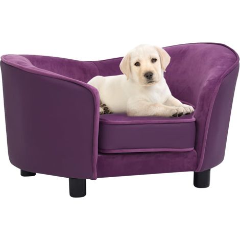 Canapé pour chien,Lit pour chien Bordeaux 69x49x40 cm Peluche et similicuir CFW319705 (1/5)