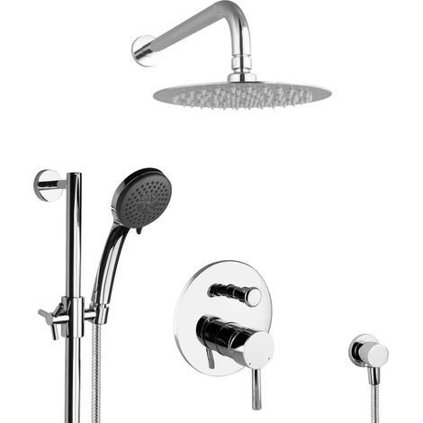 PaulGurkes Ensemble de Douche Complet Douche à Plafond Barre de Douche 20cm