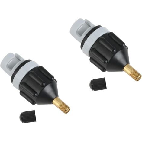 2PCS Adaptateurs Valve Sup pour Pompe Et Compresseur, Accessoires Gonflage Paddle Board, Kit Universel Kayak, Gonflable, Canoë, Bateau, Embouts Haute Pression Planche De Stand-Up (1/5)