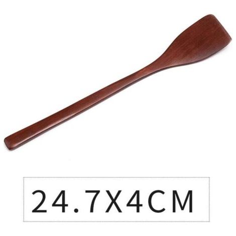 QORVA-Spatule en bois avec revêtement antiadhésif Ustensile de cuisine (1/4)