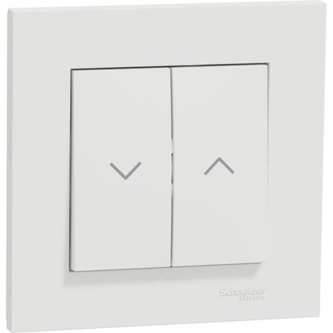 Interruptor completo para persiana enrollable Miluz, SCHNEIDER ELECTRIC, blanco SCHNEIDER ELECTRIC