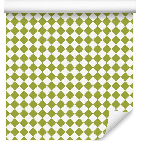 Papier peint géométrique à losanges jaune et beige pour salon et chambre 50x1000 cm (1/5)