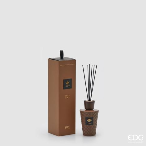 EDG Profumatore Bottiglia Cuir Tonka Clove 150 ml H 13,5 cm