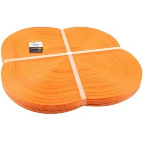 Rollo 100m Cinta en Poliéster Alta Tenacidad - 25mm - 1mm - 1100kg - Espiga