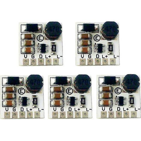 HB Step-Down LED-Treibermodul 5-27V DC 350mA mit einstellbarem PWM-Controller und Konstantstrom-DC-DC-Abwärtswandler (5er-Pack) (1/5)