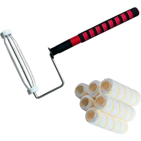 Cadre de rouleau de peinture de 22,9 cm - Poignée télescopique réglable - Poignée ergonomique pour terrasse en béton - Outil de peinture extensible (1/5)