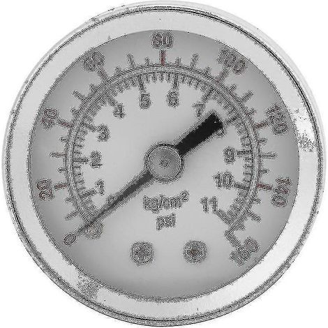 Manomètre de pression pour eau et huile, 0-160 psi, filetage NPT 1/8", pour eau, liquide, carburant, huile, air, haute précision. (1/5)