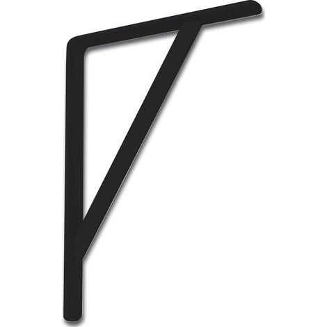 Schwerlastkonsole 150kg - Stegkonsole, Höhe 495mm, Tiefe 330mm, Stahl schwarz pulverbeschichtet
