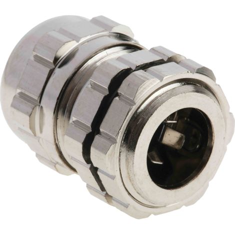 Presse-étoupe M16 en Laiton nickelé pour câble de 4mm à 8mm, avec contre-écrous, IP68 ( Prix pour 1 ) (1/3)
