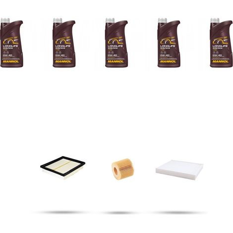 Kit tagliando 3 FILTRI e 5L OLIO compatibile con Lexus CT 200h 73kw dal 2010 (1/4)