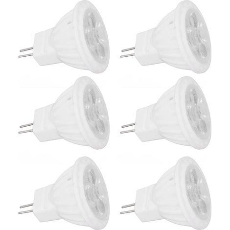 MR11 LED Paysage Rail Lumière, 6pcs Luminosité Gradation LED Ampoule 120 Degrés Faisceau avec Céramique GU4 Base pour La Maison (Lumière chaude) (1/5)