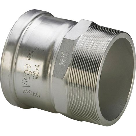 Viega Sanpress Inox LF Sanpress Inox XL LF-Übergangsstück, d 88,9mm, R 3 Stahl nichtrostend Modell 2311XLLF, 665906
