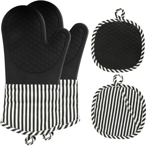 CCYKXA Gant Four Silicone, Gant Cuisine Four Silicone Résistants, Gant Four Anti Chaleur AntidéRapants pour Cuisine Cuire Et Griller (1/5)