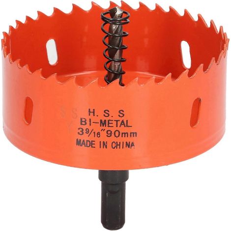 Bimetall-Lochsäge aus HSS mit robustem Dorn für Cornhole-Bretter aus Holz, PVC und Metall, Bohrmaschinenteile 3 9/