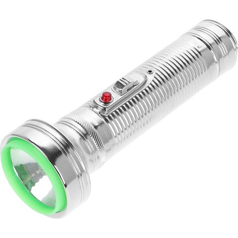 Vintage-Taschenlampe aus Eisen ohne Batterien – Betrieb mit 2 D-Batterien, Retro-Landhausdesign, rustikale Dekoration
