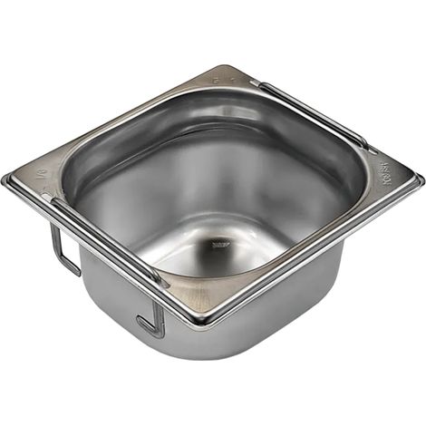 Bac gastronorme GN 1/6 - 65 poignées escamontables en inox REDFOX - GN 1/6-65 U - REDFOX