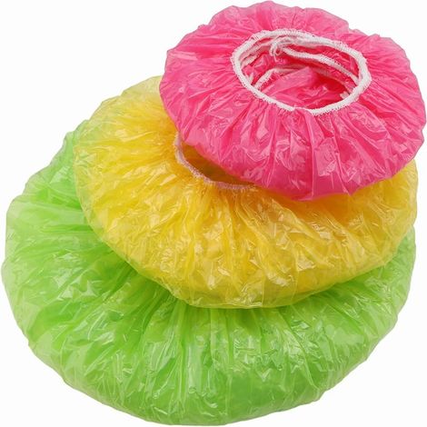 90 Stück Frischhaltebeutel, Vier Größen Wasserdichte Frischhaltebeutel mit Gummizug, Bunt Universal-KüChenver Frischhaltefolie, Wiederverwendbare Abdeckhauben für Lebensmittel (1/5)