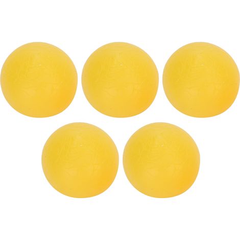 Lot de 5 balles de massage main jaune (15°) forme pêche, grip entraînement poignet rééducation, anti-stress bureau, soulagement douleur, outil renforcement doigts. (1/5)