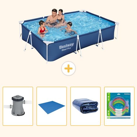 Bestway Bestway Steel Pro Rectangulaire - 300x201x66 cm - 5-pièces  S220 (1/5)