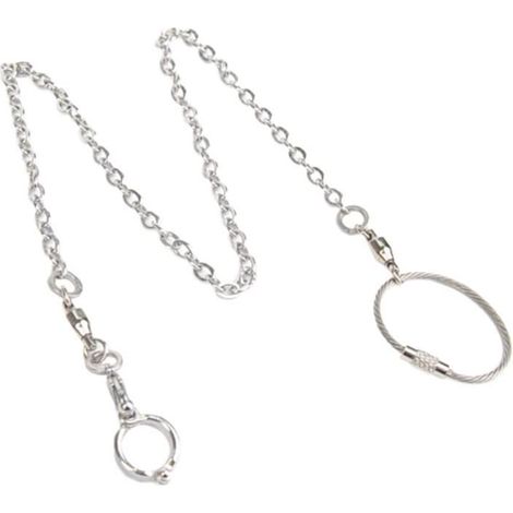Corde Inoxydable Ara Acier Chaîne Anneau Réglable Perruche pour Traction Oiseau Voler Marche Pied Perroquet Cheville Harnais Laisse (1/4)