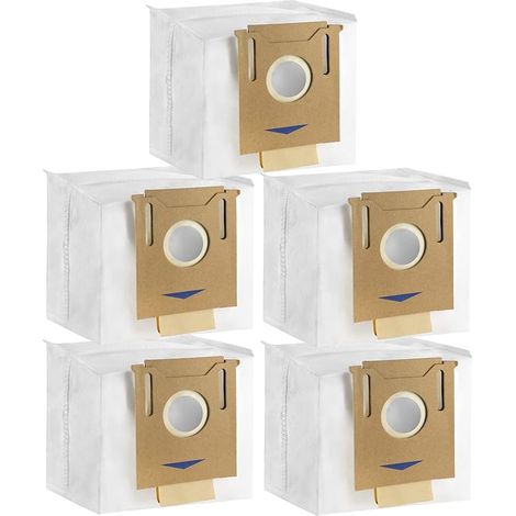 Lot de 5 Sacs à Poussière pour Robot Aspirateur ECOVACS T8 AIVI / T8 / N8 Pro Plus / DX93 / DDX96 (1/5)
