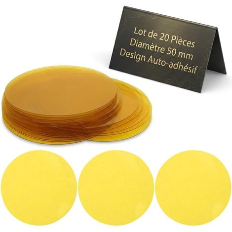 Lot 20 Films Autocollants 50 mm pour Spots Encastrés, Filtre Blanc Chaud/Jaune Gélatine Translucide, Anti-éblouissement, Éclairage LED Plafonnier Ambiance Salon Chambre (1/5)