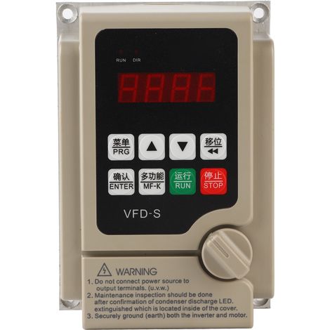 Variateur de fréquence monophasé à entrée triphasée et sortie triphasée VFD 220V (0,4 kW) (1/5)