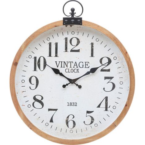 Horloge Mural Vintage "Yago" 66cm Naturel (1/3)
