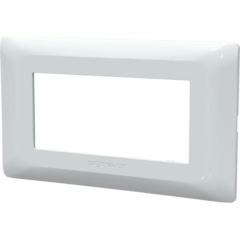 placca compatibile matix colore bianco 4 fori