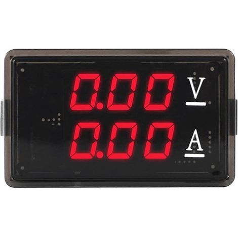 Voltmètre-ampèremètre numérique à LED rouge DC0-100V 10A (1/5)